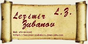 Ležimir Zubanov vizit kartica